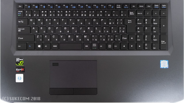 DAIV-NG7510S2-M2SH2のキーボード