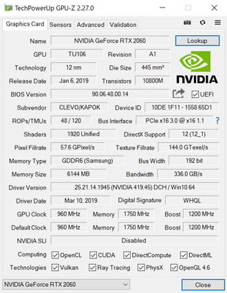 GPU-Zの結果