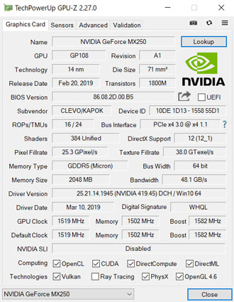 GPU-Zの結果