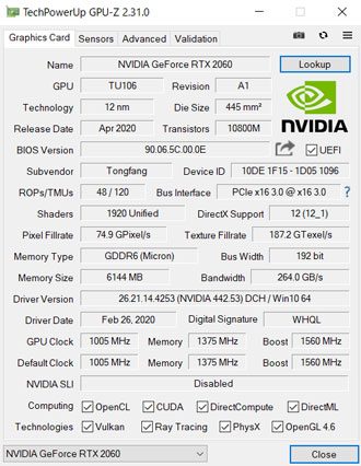 GPU-Zの結果
