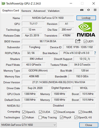 GPU-Zの結果