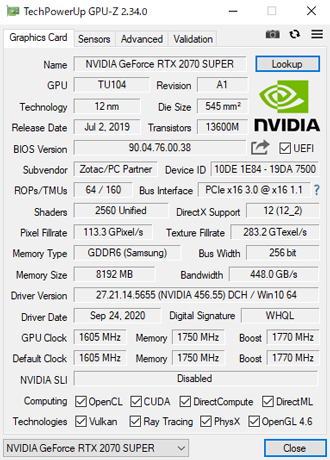 GPU-Zの結果